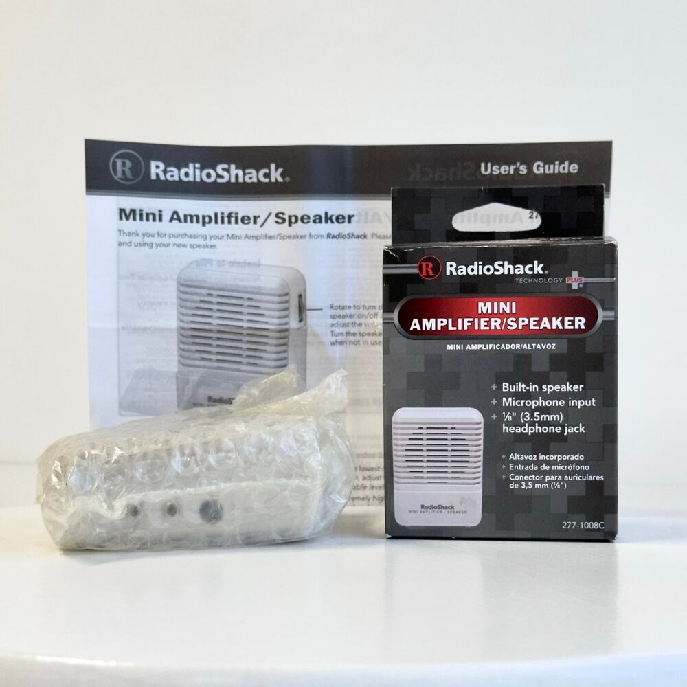 RadioShack 277-1008C Mini Amplifier Speaker 200mW New Old Stock Boxed